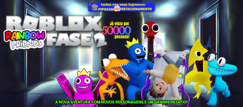 11/11) Roblox Rainbow Friends Capítulo/Fase 2 - IngressoLive - Plataforma  Online de Eventos