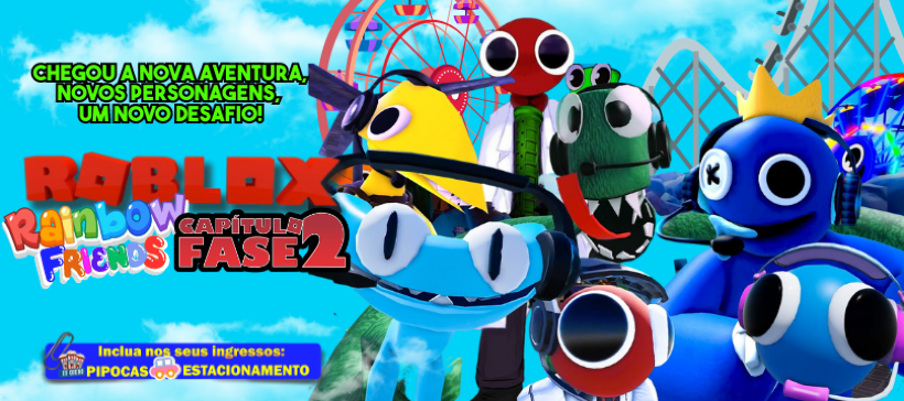 15/10) Roblox Rainbow Friends Capítulo/Fase 2 - IngressoLive - Plataforma  Online de Eventos