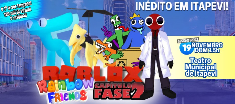 19/11) Roblox Rainbow Friends Capítulo/Fase 2 - IngressoLive - Plataforma  Online de Eventos