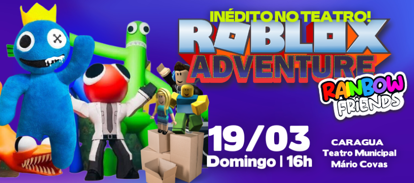 18/03 16h SJC) ROBLOX ADVENTURE - IngressoLive - Plataforma Online de  Eventos