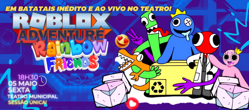 Alice assistiu a peça de teatro dos Rainbow Friends do Roblox no Teatro BTC  