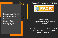 Colação de Grau FACIC - 26 de Janeiro - Segunda às 19H