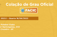 Colação de Grau FACIC - Cruzeiro - 16 de Ago - Quarta - 19H