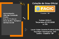 Colação de Grau FACIC - 27 de Janeiro - Terça às 19H
