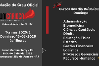 Colação de Grau Oficial UNICARIOCA dia 15 de Março - Domingo às 11h