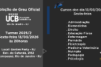 Colação de Grau Universidade Castelo Branco 13 de Março - Sexta às 20h