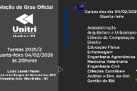 Colação de Grau Oficial Centro Universitátio do Triângulo - Uberlândia dia 04 de Fevereiro - Quarta às 20h