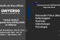 Colação de Grau Oficial UNIVERSO JUIZ de FORA 09 de Fevereiro - Segunda - 20 horas