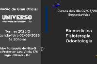 Colação de Grau Oficial Universo Niterói dia 02 de Março - Segunda às 20h