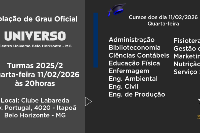Colação de Grau - Centro Universo Belo Horizonte - 11 de Fevereiro - Quarta às 20h