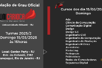 Colação de Grau Oficial UNICARIOCA dia 15 de Março - Domingo às 16h