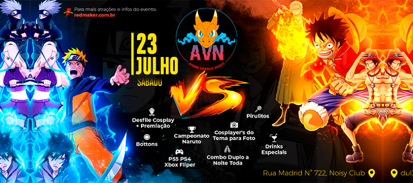 Anime versus Night - IngressoLive - Plataforma Online de Eventos